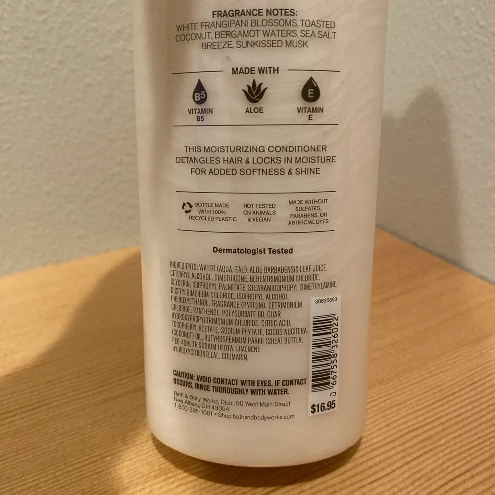 BATH‎ & BODY WORKS AT THE BEACH CONDITIONER 16 FL OZ
